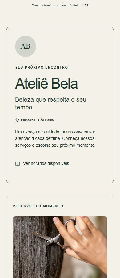 Prévia real do modelo Cartões