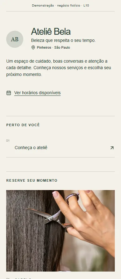 Prévia real do modelo Compacto